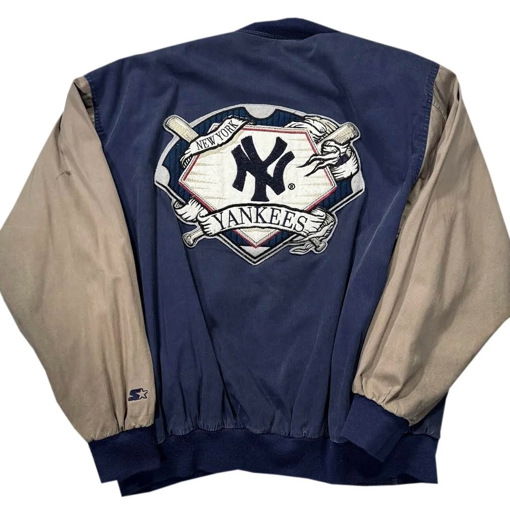 Vintage Starter New York Logo Button Down Jacket (Size XL)